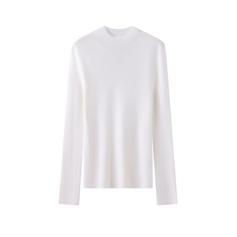 2025年秋季套头时尚百搭通勤半高领一线成衣羊毛衫，女装羊毛衫，杭跃羊绒