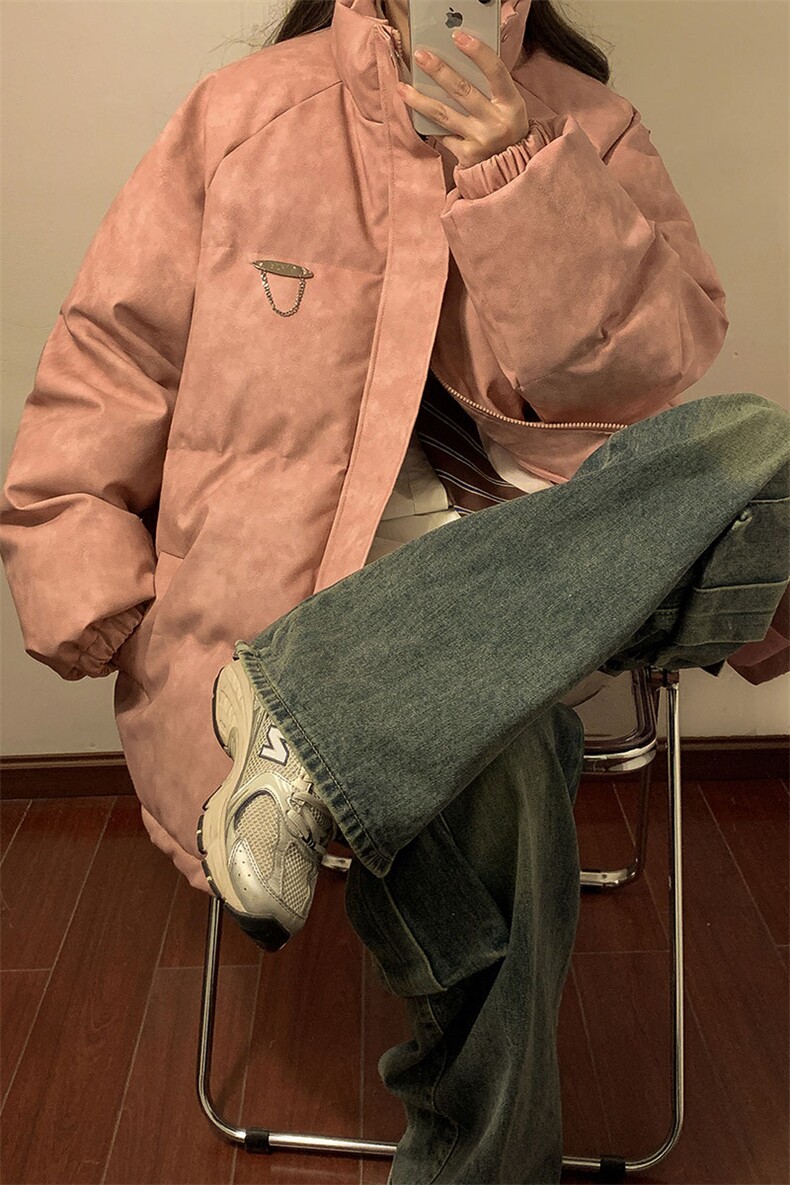 2025中性PU皮复古做旧金属设计棉衣男MY77102P130控198,男装棉衣,星座227-7