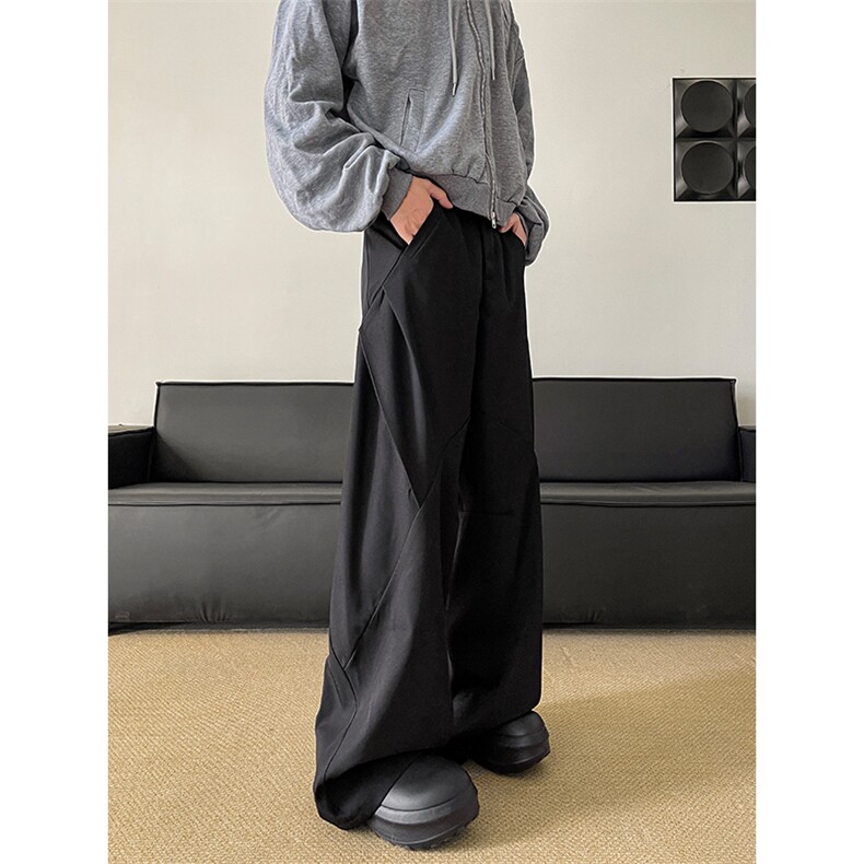 港风cleanfit解构休闲裤西裤微喇长裤A014-DY25017-P60控88,男装西裤,电商A014