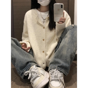 【有货】MY2403LL-特P58 cleanfit米白色开衫针织衫毛衣外套图片