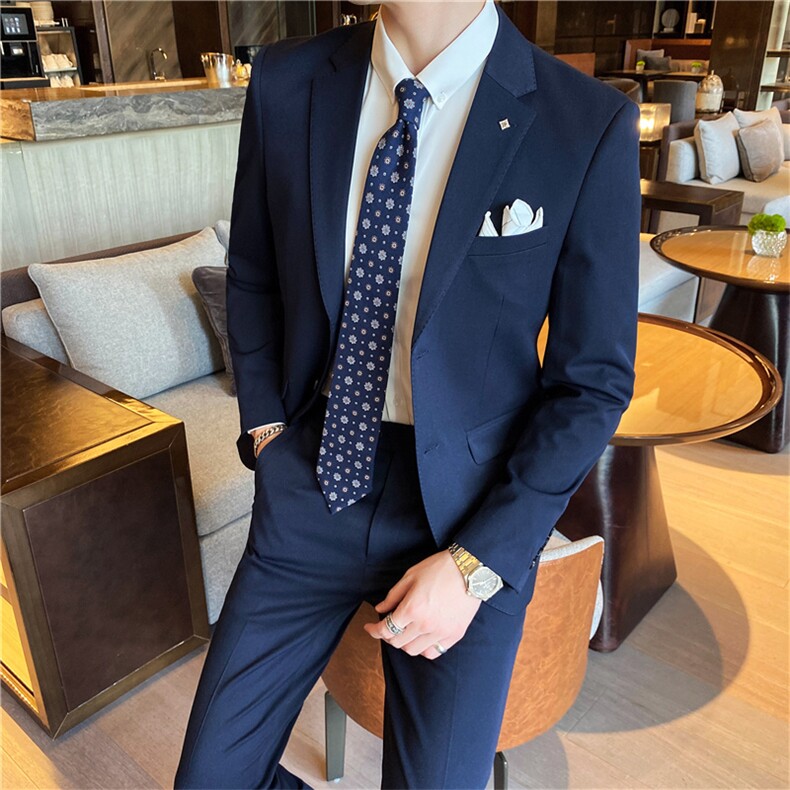 韩东大门西装男套装韩版新郎结婚英伦职业装修身休闲小西服纯色,男装西服套装,星座505-2（原电商A260-1)