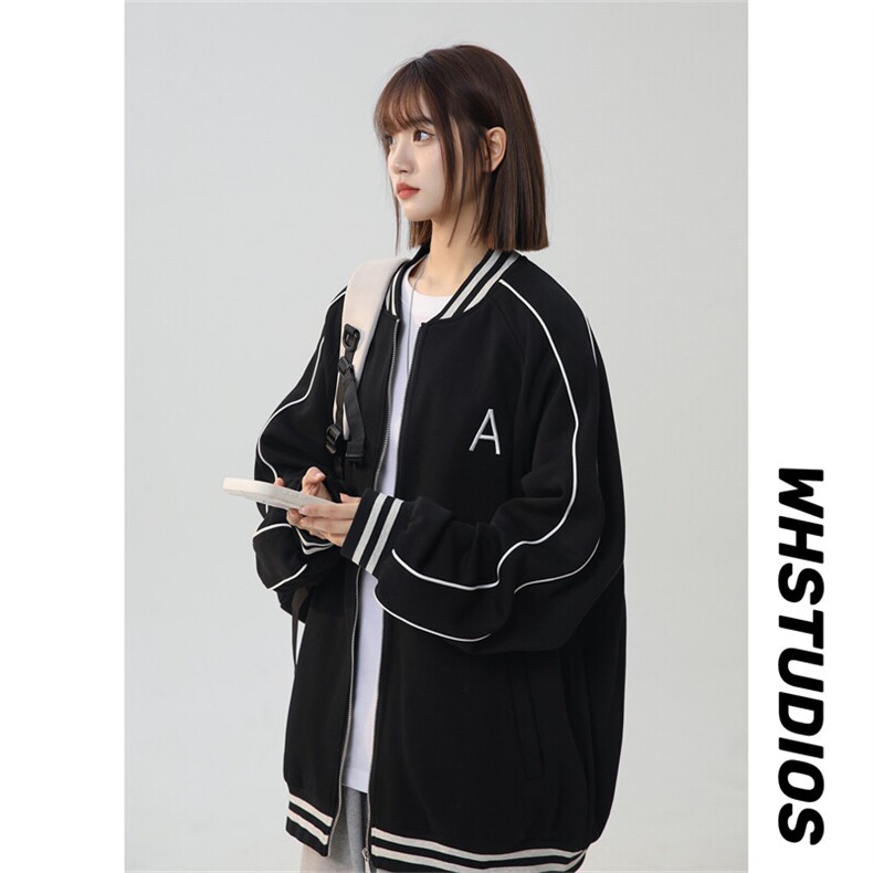 WY208/P75春装新款高品质不起球刺绣卫衣男立领棒球服潮外套,女装卫衣/绒衫,电商基地A050