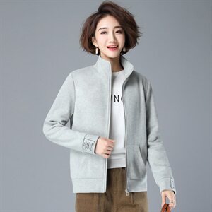 2020年秋冬新款加绒加厚卫衣女士短外套宽松显瘦图片