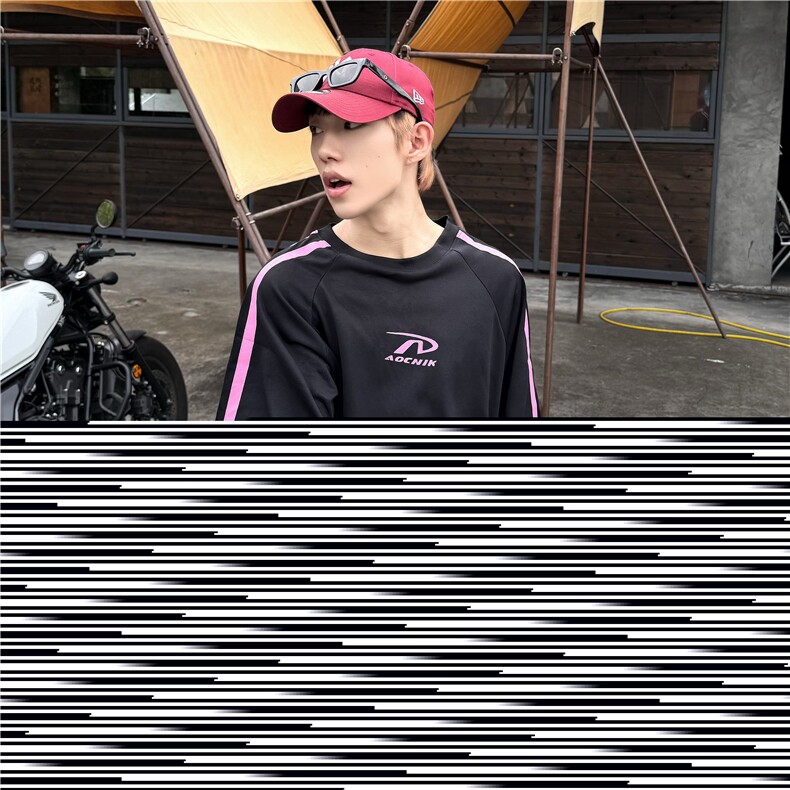 拼接拼条重磅短袖QDT10P33,男装T恤,星座1116-2