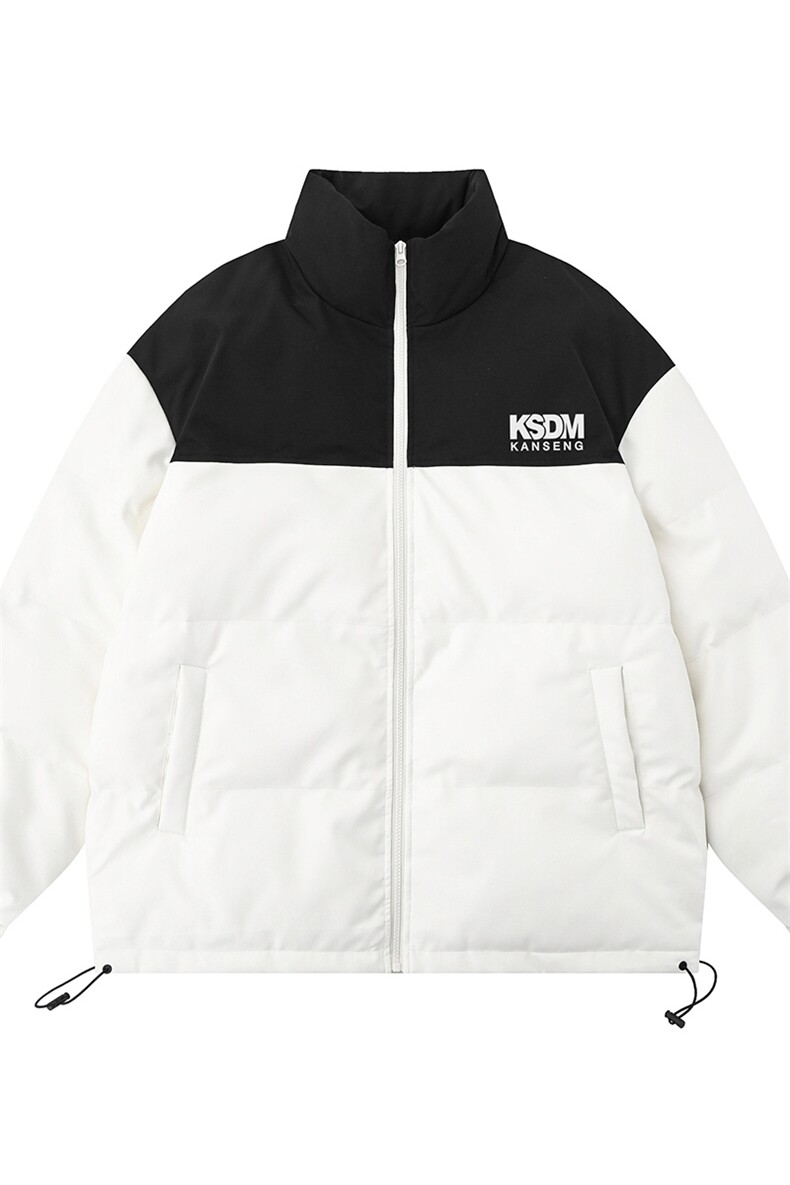 白底23新款冬季时尚百搭宽松字母印花棉服外套MY403P115控158,男装棉衣,电商A247-1