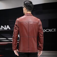 XC2111新款2021真皮机车头层牛皮修身皮夹克男士外套皮衣翻领P630，男装夹克，电商B360A（原721A）