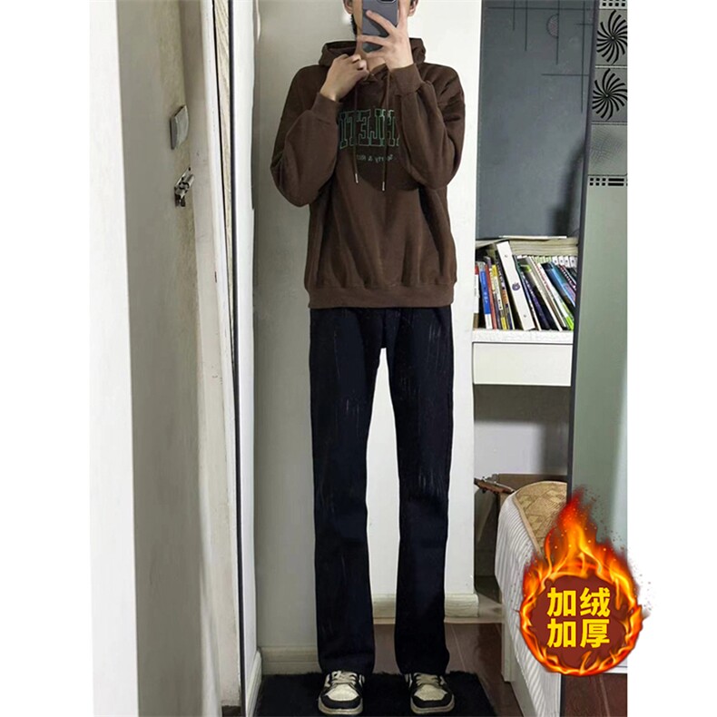 B221 美式ins高街加绒加厚牛仔裤 LK23040-P60 控78 加绒P70 控98图片