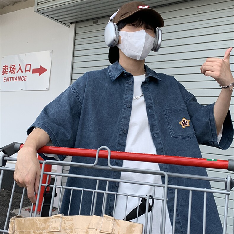 特P45无差价新款时尚夏款休闲衬衫-UF3C2075港风,男装衬衫,电商A003