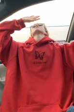 秋季外景重磅情侣条纹连帽卫衣男女潮宽松大码休闲外套WY00175/55，女装短外套，电商B316
