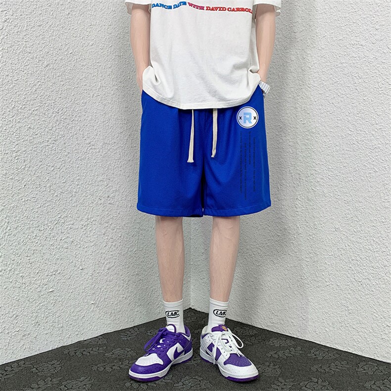 HD74168-P22华夫格短裤男大码宽松五分裤男直筒中裤,男装休闲裤,电商A040