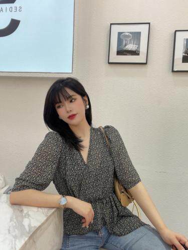 夏季新品碎花碎花上衣，女装，色调轩