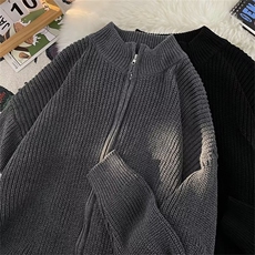 针织开衫男韩版潮流高街帅拼色2025冬季ins宽松毛衣外套MZ279-P47，男装针织衫/毛衣，星座412