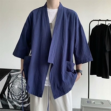 短袖衬衫男夏季ins潮牌七分袖上衣港风日系简约百搭宽松衣服，男装衬衫，星座601-2