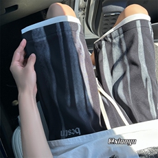 XZ616夏季新款菠萝格薄款假两件百搭短裤TY2506P35控48，男装牛仔裤，星座512A（原616）