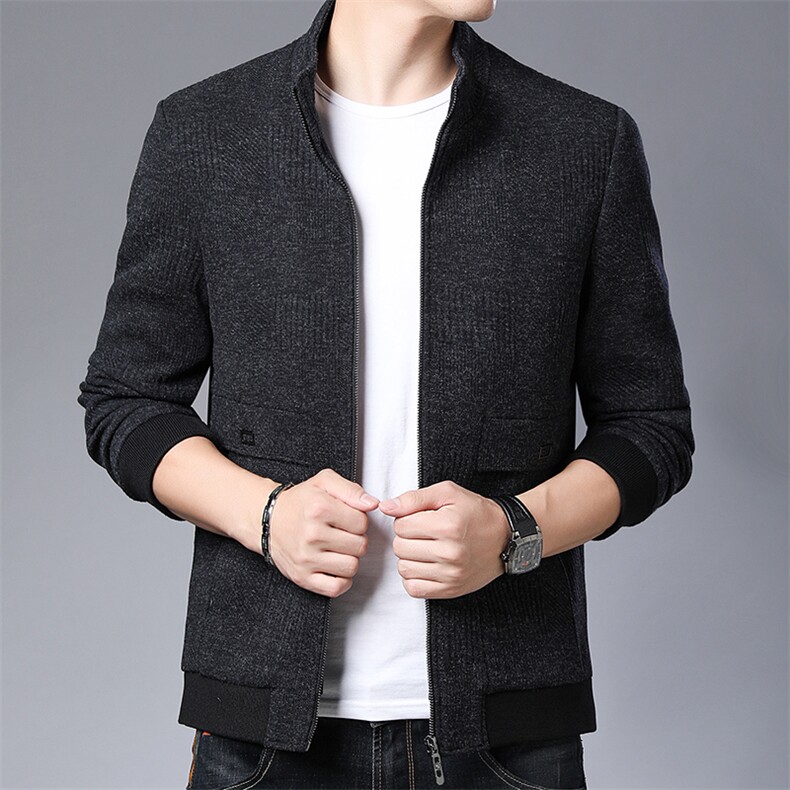 NN8768钱塘2020-3中年男士秋冬季厚款加棉商务休闲夹克外套P137,男装夹克,钱塘207-3