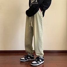 男潮牌复古休闲裤长裤男生束脚裤男秋季牛仔裤子男款NK690-特P30，男装牛仔裤，星座302B-2