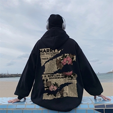 直播品质340克重磅纯色华棉美式卫衣连帽印花大码XZ517A-BK12309，男装卫衣，星座517A