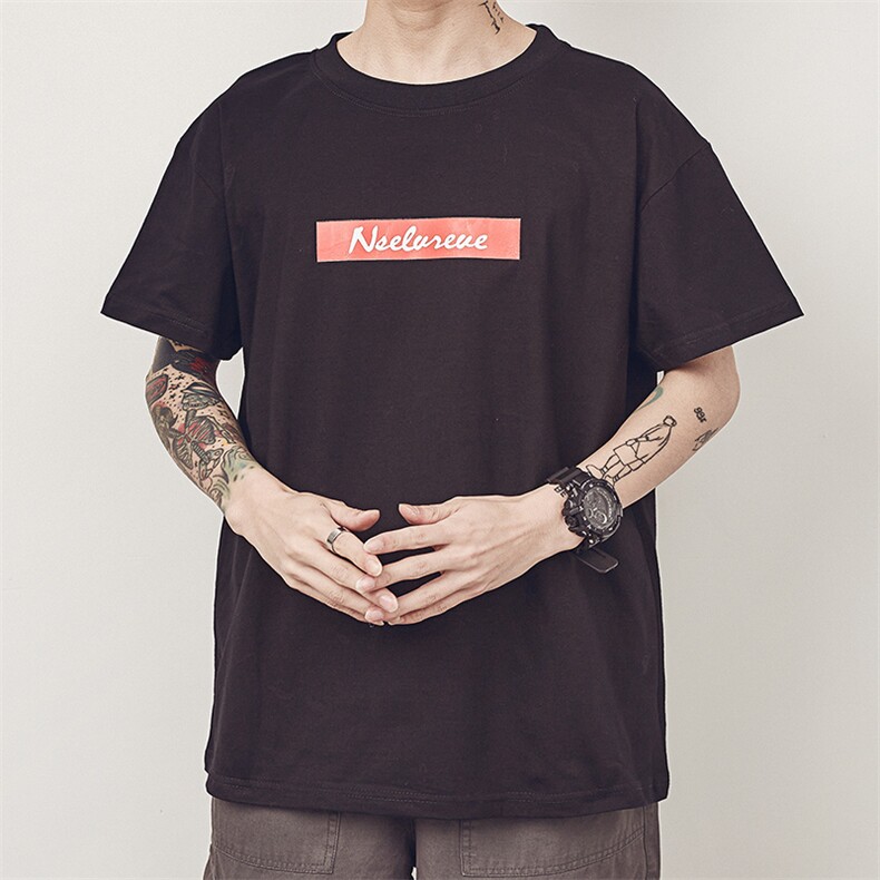 现货短袖夏季日系潮流男港风衣服大码宽松胖子ins男装T6667-P18,男装T恤,星座308B-2