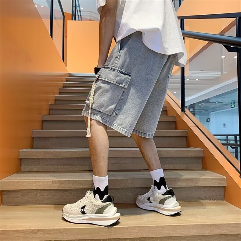 五分裤宽松型青春流行百搭男原宿夏季潮牛仔裤DKT05-P38,男装牛仔裤,星座1109-3