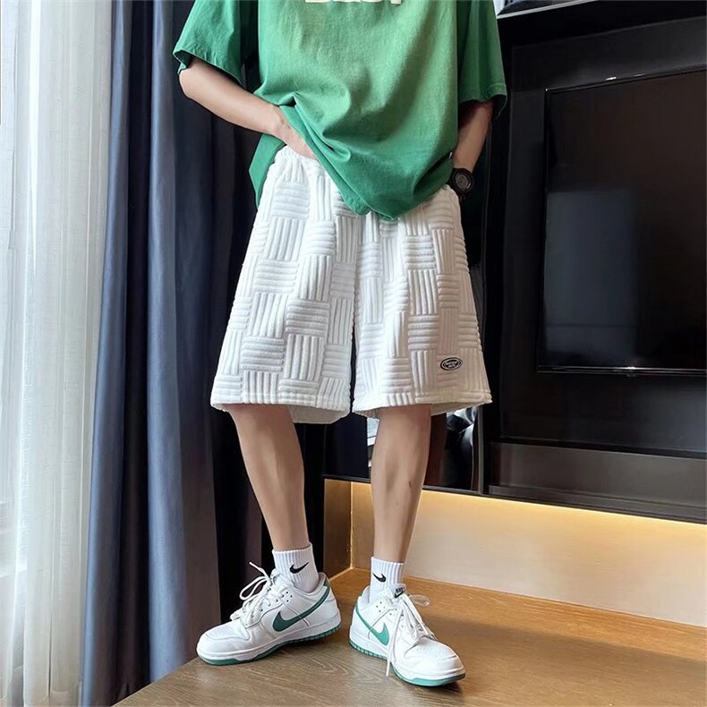 五分裤男韩版潮流2023夏季新款ins宽松纯色高街帅休闲裤K1696-P32,男装休闲裤,星座412-3