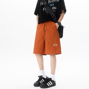 8XL-M 夏季凉感冰丝速干短裤男透气五分休闲裤宽松刺绣DK1537P35图片