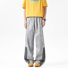 休闲裤男夏季新款港风宽松扎染工装阔腿长裤CK8203-P45，男装休闲裤，星座214-3