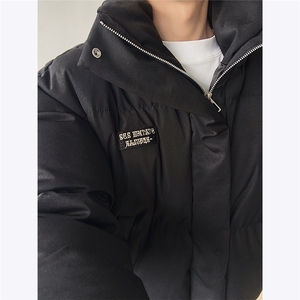 现货 扎染棉服美式短款面包服男冬季高街廓形棉衣外套 P108图片