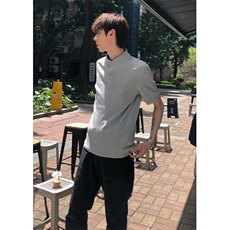 美式正肩针织亨利领短袖男款夏季老钱风高级感polo衫t恤修身半袖，男装Polo衫，星座1116A（原606A-3）