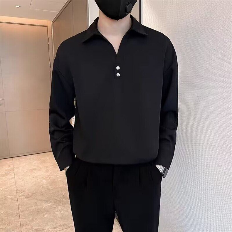 时尚潮流慵懒百搭原宿文艺新款气质v领翻领男新款春秋款CM323,男装针织衫/毛衣,星座1116A-2（原606A-1）