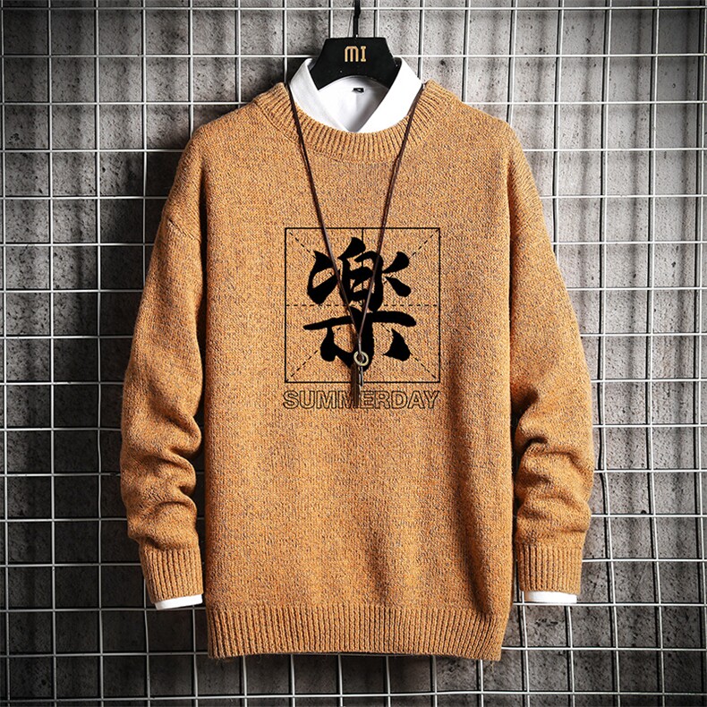 M19197-P45加绒款-P65加厚加绒毛衣男大码毛线衣男针织衫网格,男装针织衫/毛衣,电商A040A