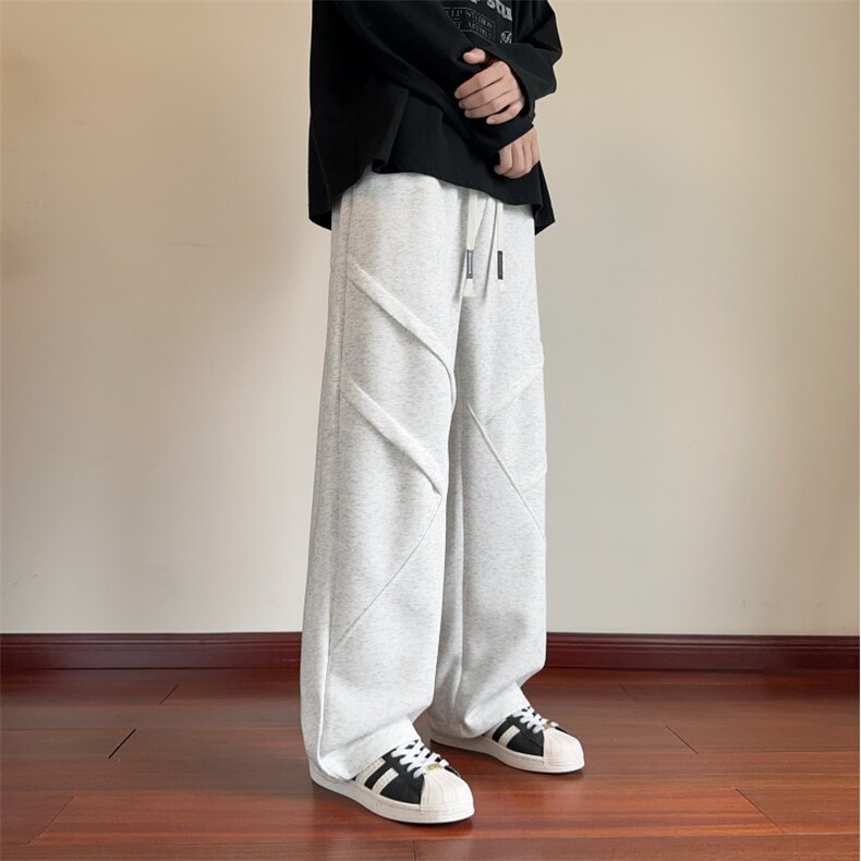 CK2515-特P40控78休闲裤男美式复古宽松直筒阔腿裤55棉45聚酯,男装休闲裤,电商B370