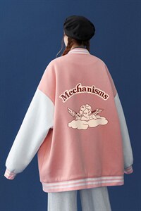 中性风 2026秋季新款港风ins潮情侣潮牌印花棒球服夹克G97p65控88图片