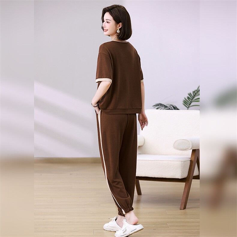 时尚休闲女装套装舒适百搭两件套显瘦宽松运动服,女装套装/套裙,叶笙衣