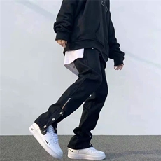 DK387-P45高街裤男工装机能排扣设计感潮牌牛仔裤网图-现货，男装牛仔裤，星座603-2