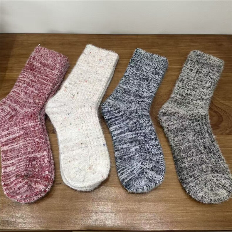 2025秋冬百搭时尚简约羊毛袜不掉毛不起球保暖舒适简约，袜子，慕洵羊绒