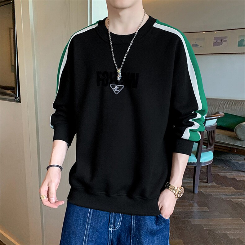 秋季新款卫衣店主风圆领印花落肩长袖上衣VE55113-P36控58,男装卫衣,星座717