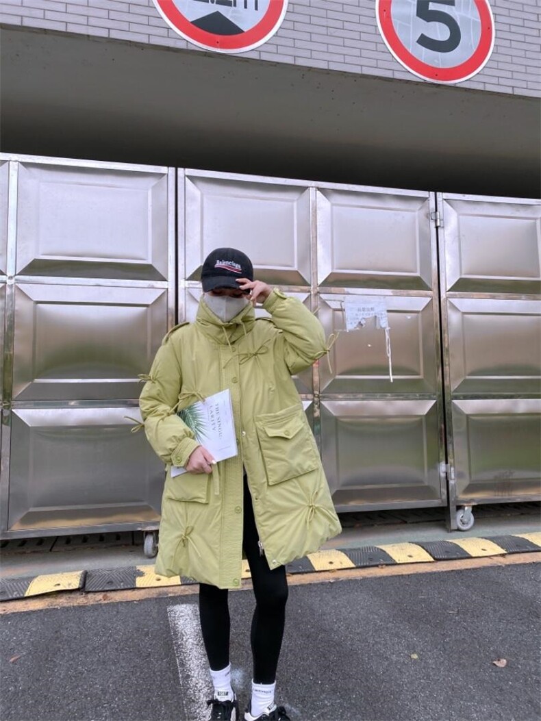 重工加厚立领长款羽绒服，女装羽绒服，驿谷