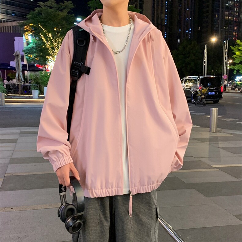 夜景连帽多色冲锋衣户外品质外套光版纯色二开 A406 JK1208 特P71图片