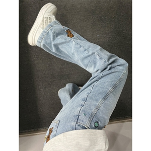 【高质量档口现货特批53量大可谈 】男女印花牛仔裤610A-N33102图片