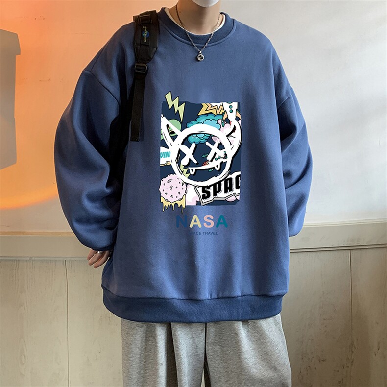 圆领卫衣男大码加厚加绒长袖t恤男S6275-P28,男装卫衣,电商A040