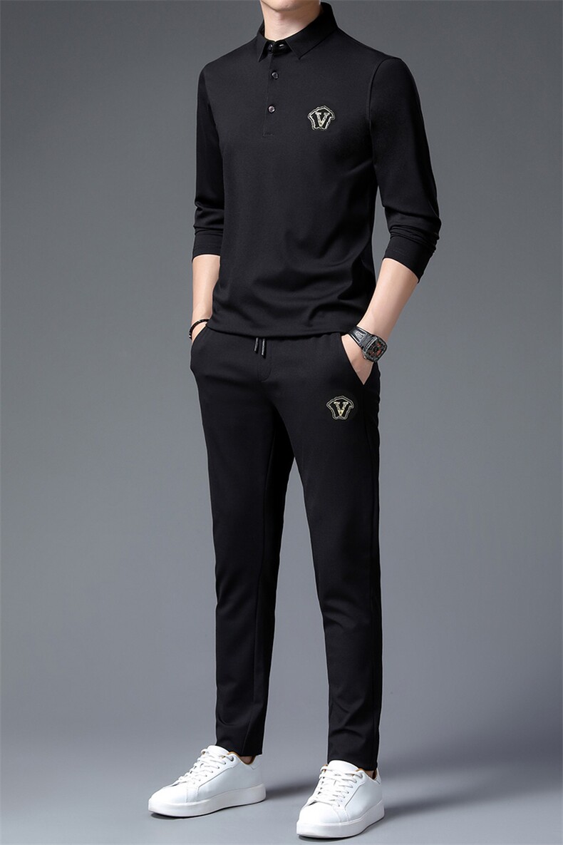 中年运动套装男春秋季两件套运动服休闲套装男卫衣2023新款外套,男装休闲套装,电商B212（原钱塘6029）