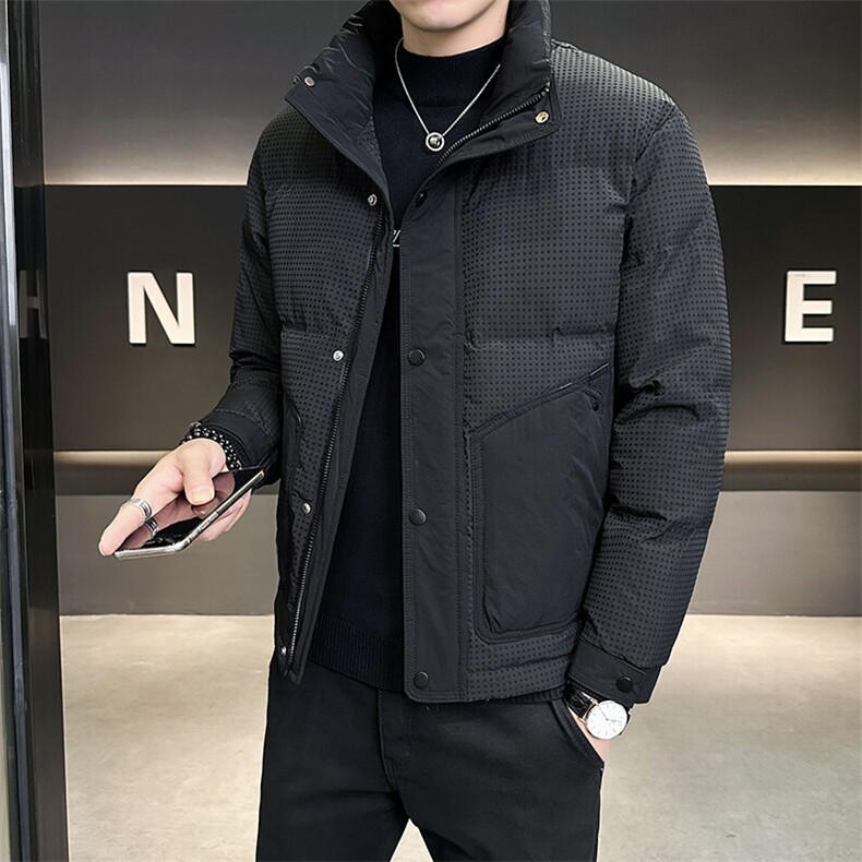 2024新款羽绒服男士新款立领短款修身鸭绒外套B240-YR6689-P155,男装羽绒服,电商B240