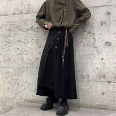 春装小众山本耀司暗黑摇滚宽松阔腿裙裤男女无性别穿搭裙裤裙子，男装休闲裤，星座909