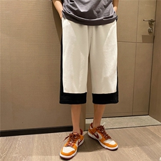 港风休闲大码男七分裤运动7分裤原宿潮流八分裤男士中裤QF768P40，男装休闲裤，星座227-7