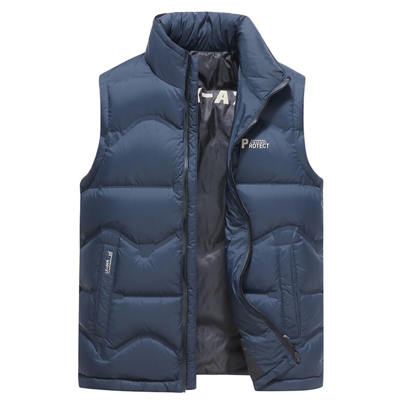 B8012白鸭绒90绒时尚休闲简约冬季厚款中年男士羽绒服马甲,男装羽绒服,钱塘207-3