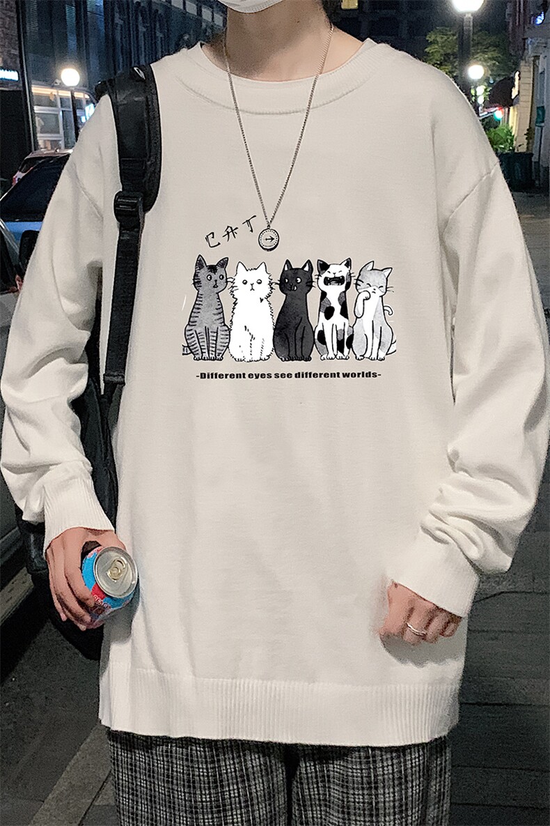 M67100-P45加绒款-P65圆领毛衣男大码针织衫男毛线衣线衫，男装针织衫/毛衣，电商A040