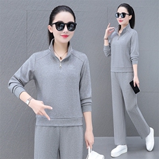 休闲运动套装女款2025新款春秋季韩版洋气减龄宽松高级感两件套，女装套装/套裙，燕颉服饰