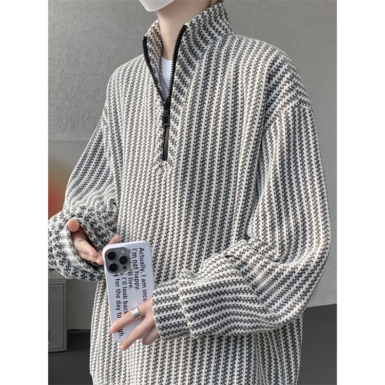 1506/QE760/P41雪尼尔半拉链卫衣,男装卫衣,星座1506