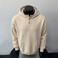 改华棉纽扣连帽卫衣【现货】C403A-T92-特P45，男装卫衣，电商C403A