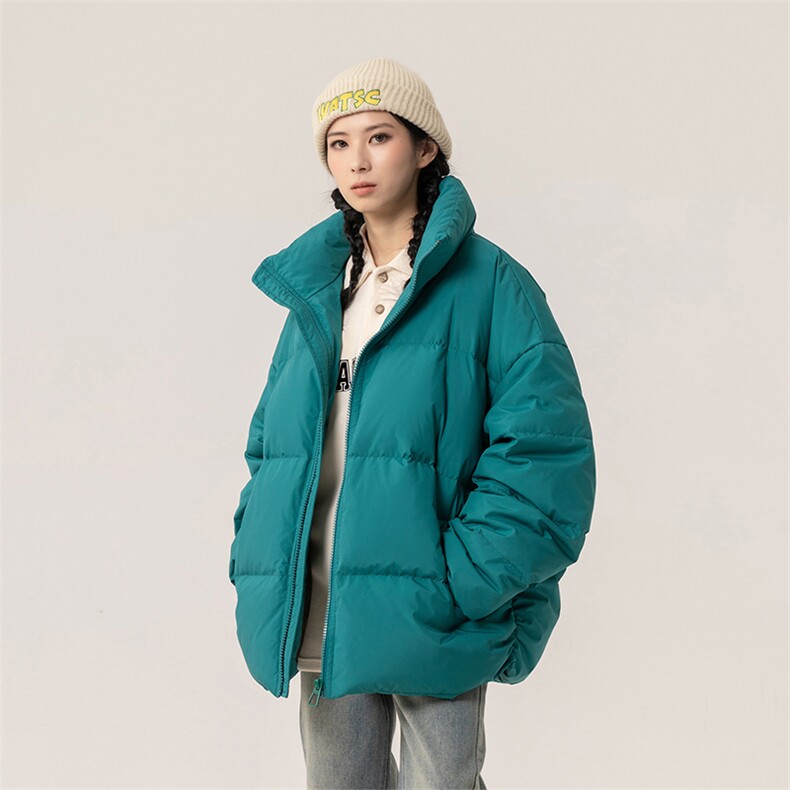 新标90白鸭绒简约休闲立领外套纯色潮流加厚羽绒服ESY0214-P198,男装羽绒服,电商B306